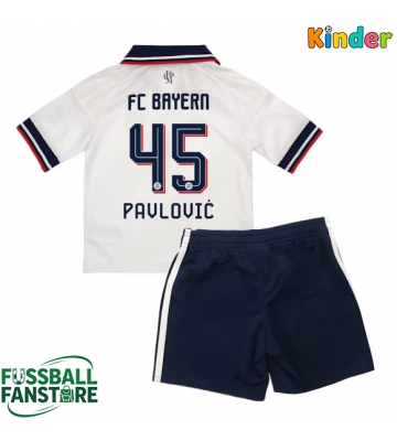 Bayern Munich Aleksandar Pavlovic #45 Replik Auswärtstrikot Kinder 2026-27 Kurzarm (+ Kurze Hosen)